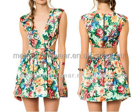 Турецкий Дизайн сексуальное платье с цветочным принтом для девочек