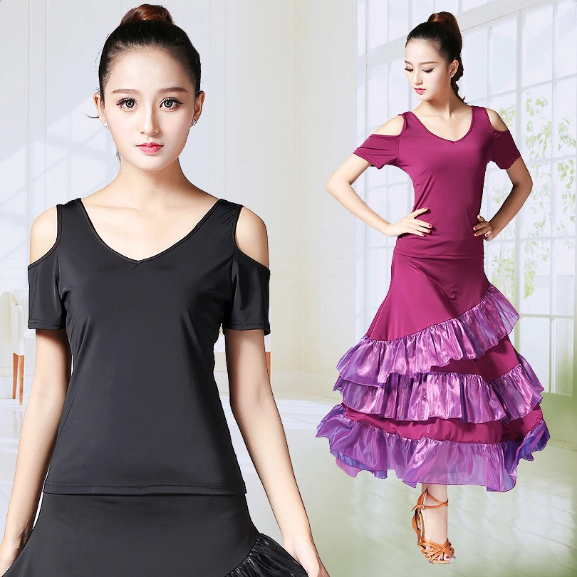 Standard Ballroom Dance Stage Competition Practice Ballroom Dance Costumes for Women Waltz Dance Tango Standard Tops & Skirt