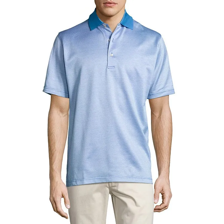 Top Grade Mercerized polo shirt Jacquard Mercerized Cotton