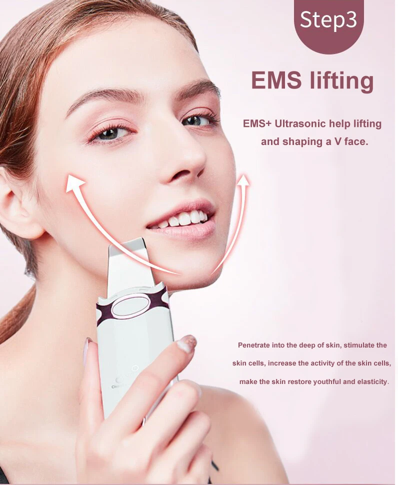 NEW beauty and personal care device ultrasonic deep cleansing ultrasonic skin scrubber for women