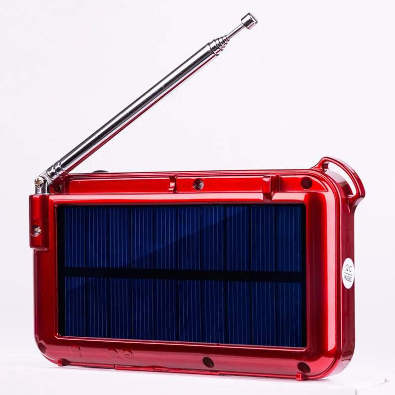 
Portable Digital SD card MP3 player solar FM radio built-in power bank 