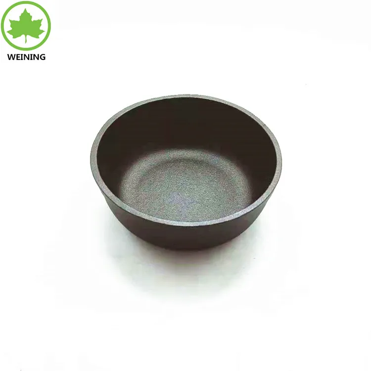 Round Cast Iron Bowl with Wooden Base
