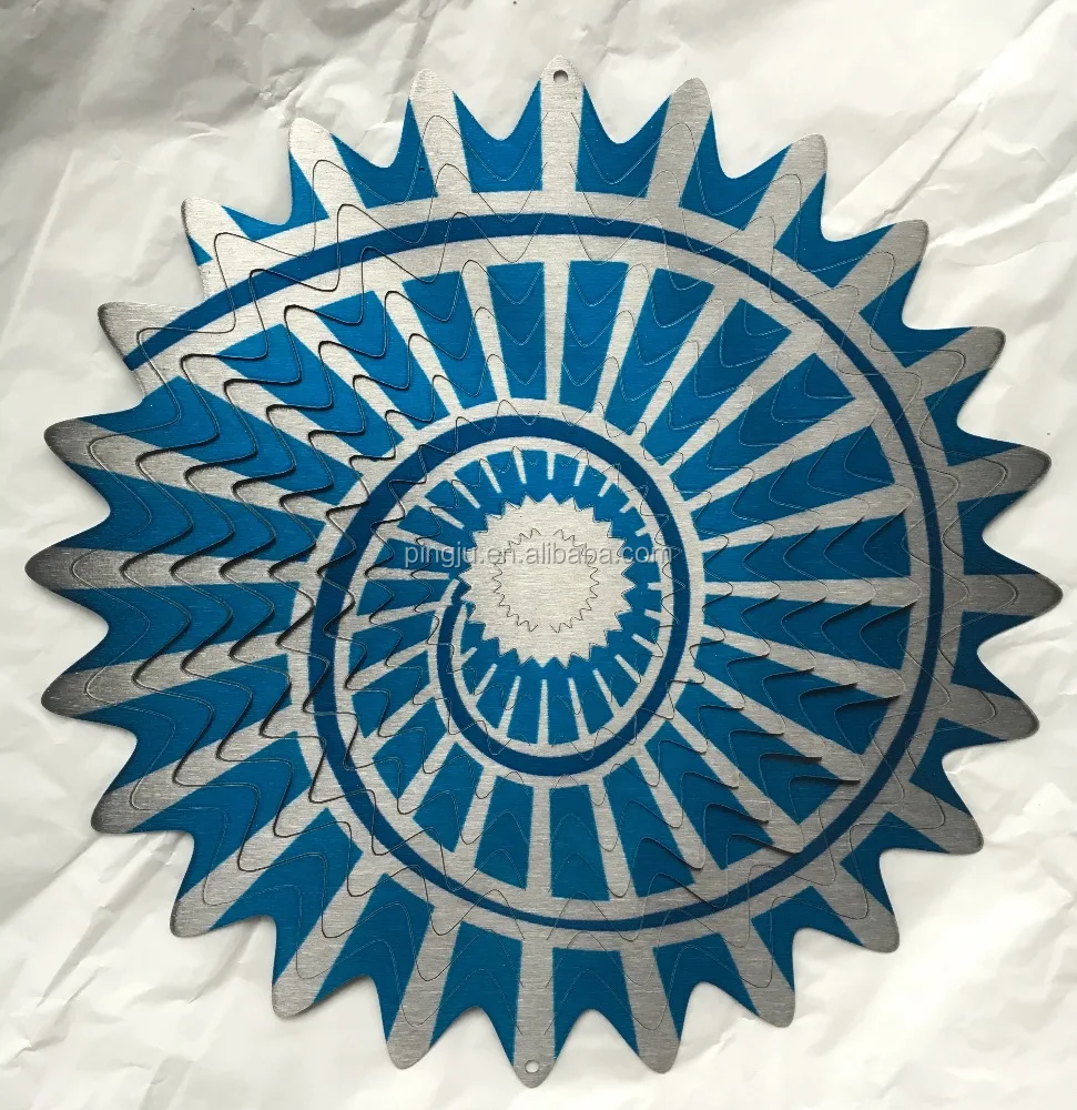laser cut 3D metal Wind spinner-Splash Nova stainless steel wind spinner