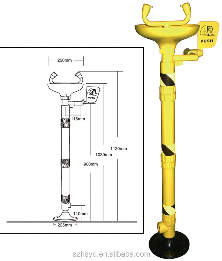Histay stainless steel Enclosed Emergency safety equipment eyewash and shower room for eye wash and shower