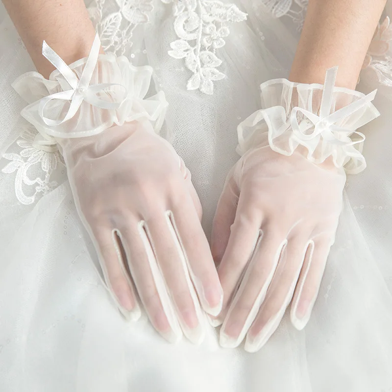 9520-1 поставка с завода, горячая Распродажа, свадебные перчатки для невесты