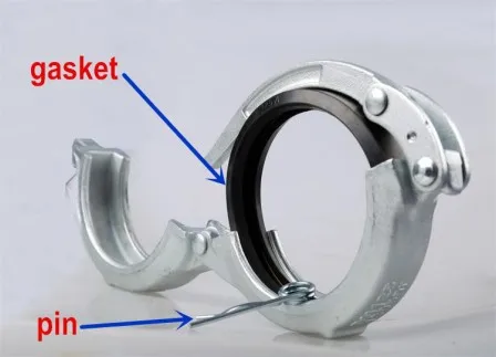 Galvanized DN125mm 5.5 Inch Concrete Pumping Hose Snap Clamp Couplings