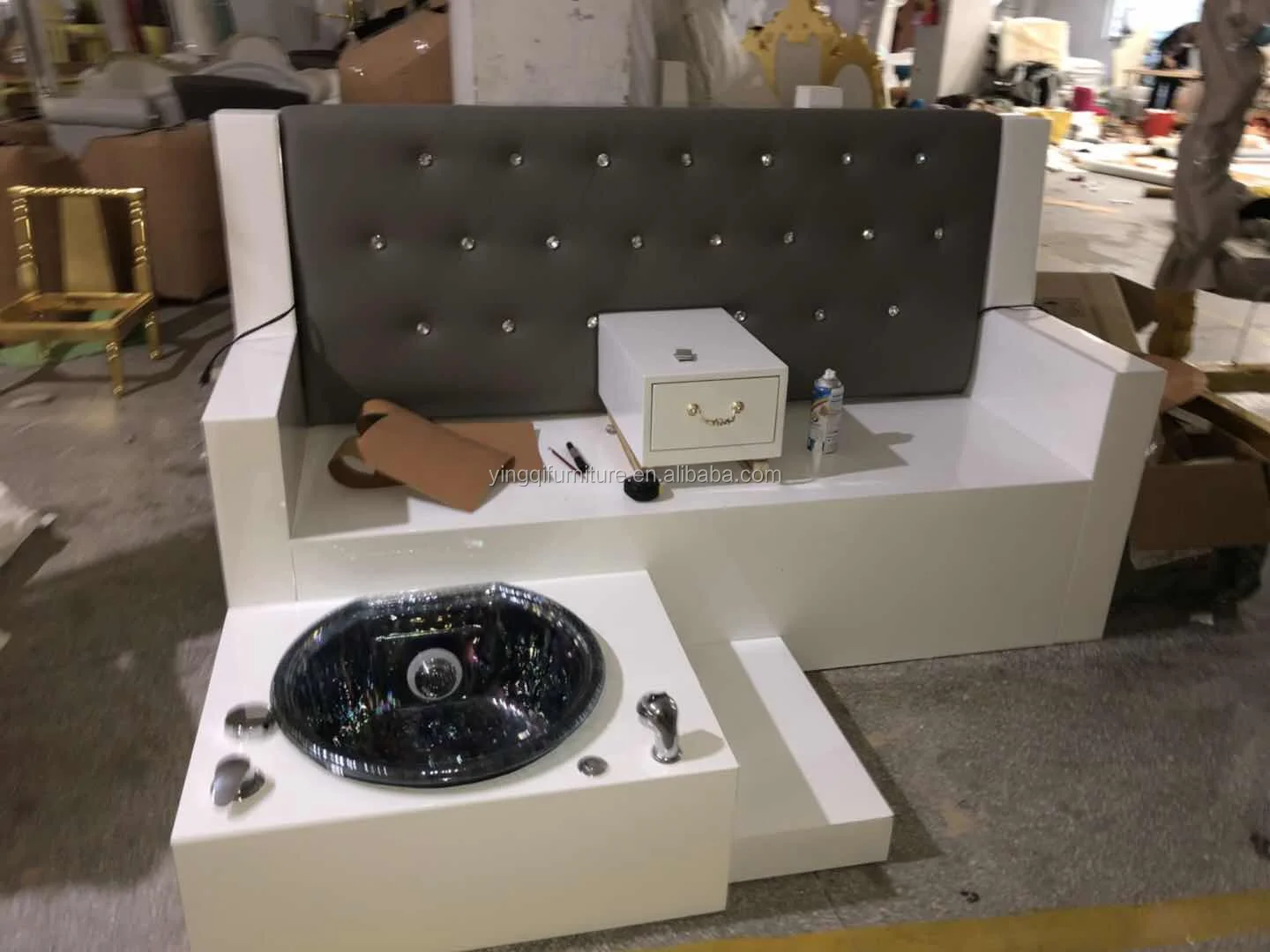 Double pedicure equipment salon chair pedicure station