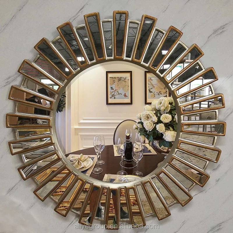 New design gold and silver home wall mirror decorative for living room or bedroom