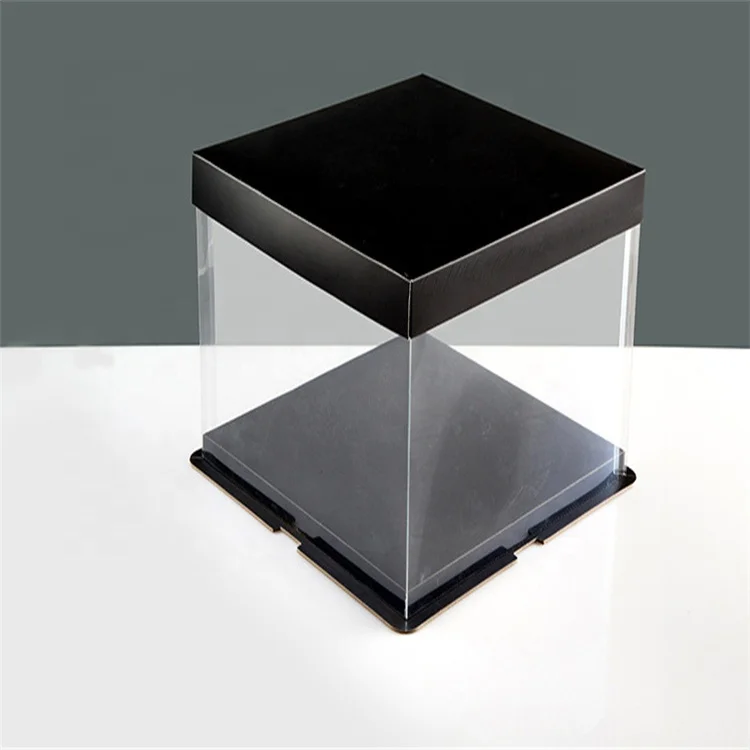 
Window Disposable Container pvc box Pet Transparent Cupcake Boxes Plastic Cake Box Clear 