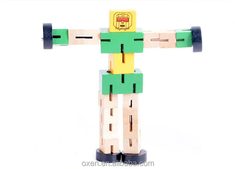 magic square cube transform mini wooden toy car