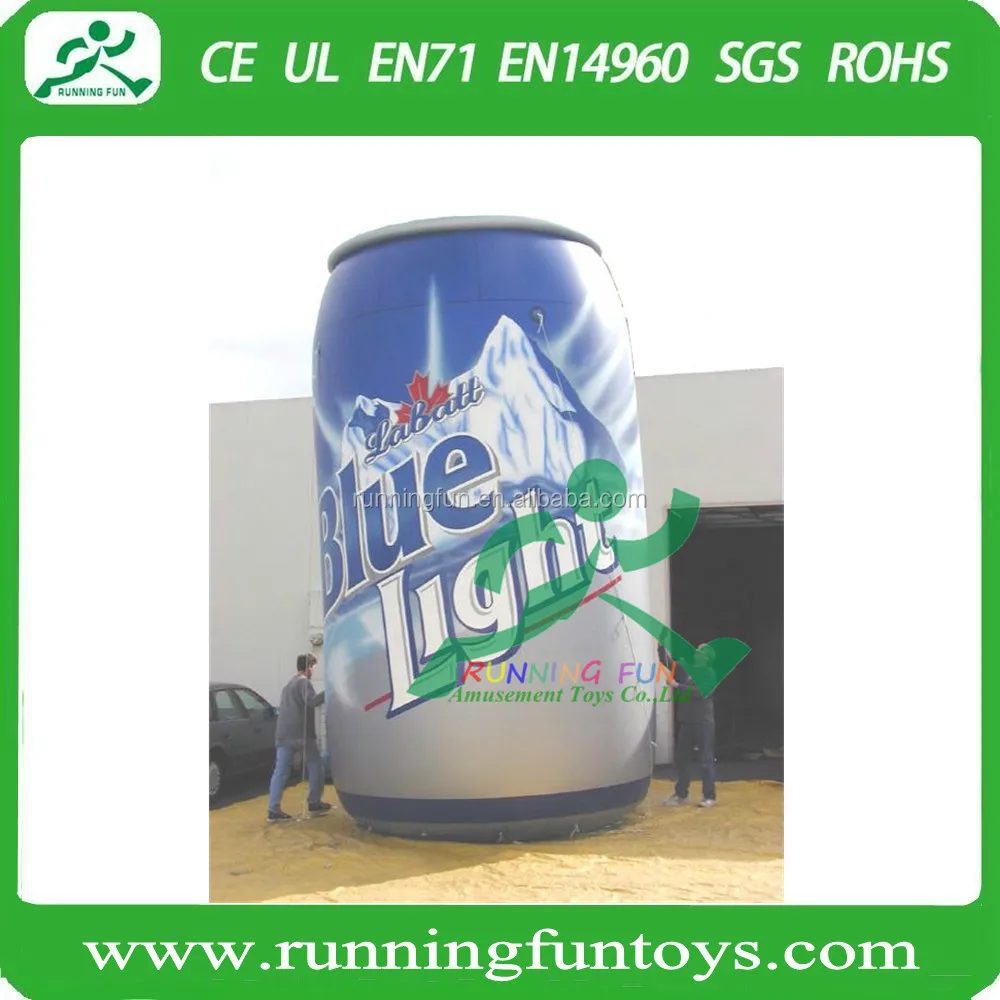Commercial Grade Custom Inflatable Zip-Top Can Bottle Can Balloon Beer Can Model For Advertising