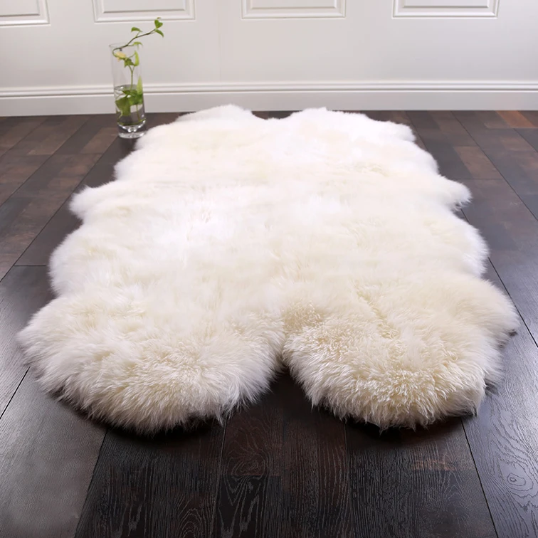 CX-D-112 Luxury Hand Made Genuine Sheep Fur Shaggy Carpet