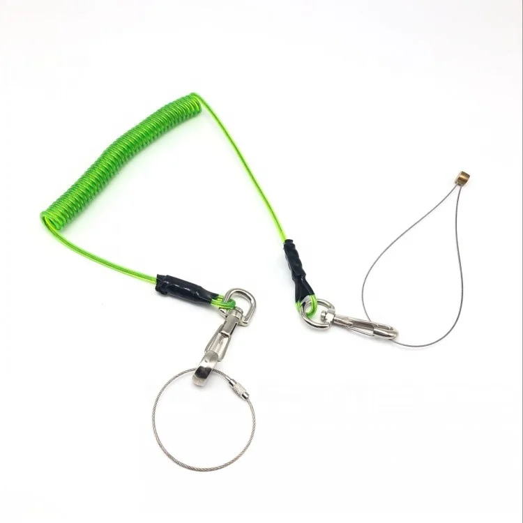 
Safety work tool lanyard coil tether 