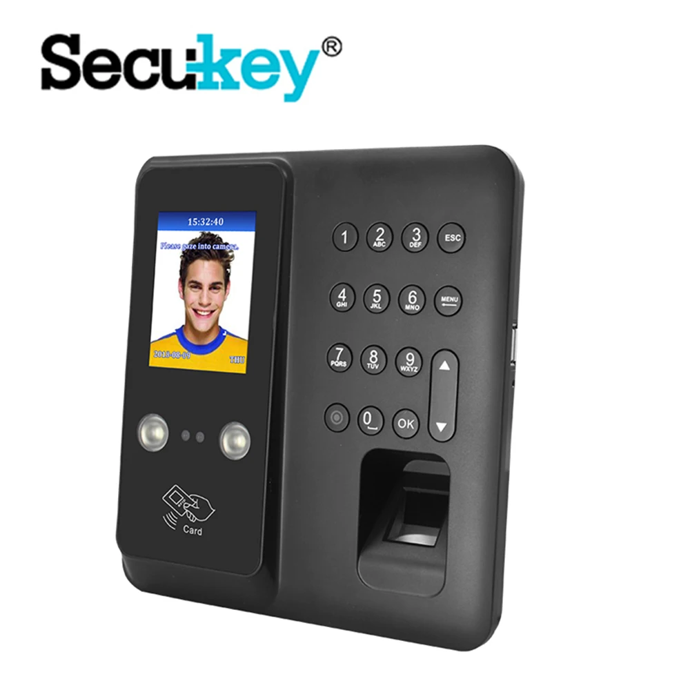 Secukey F12 Biometrics Face and Fingerprint Recognition Access Control and Time Clock System (62030517654)