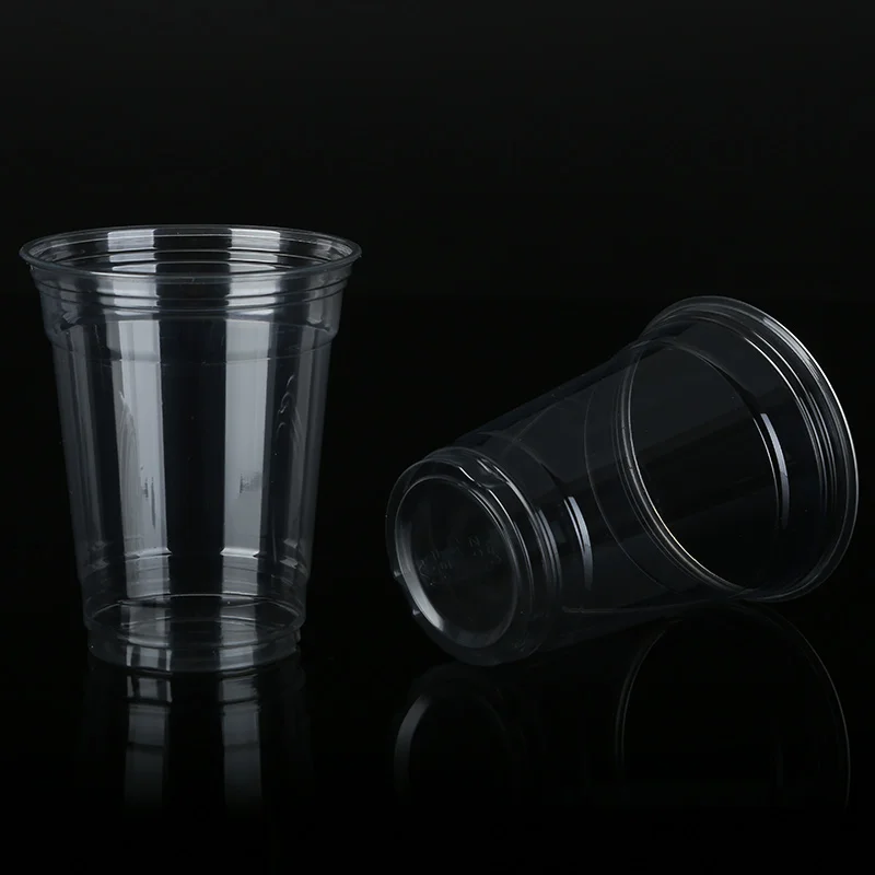 ZFCUP 350ml Disposable PET Plastic Cup for Icecream 12 oz Plastic Cups