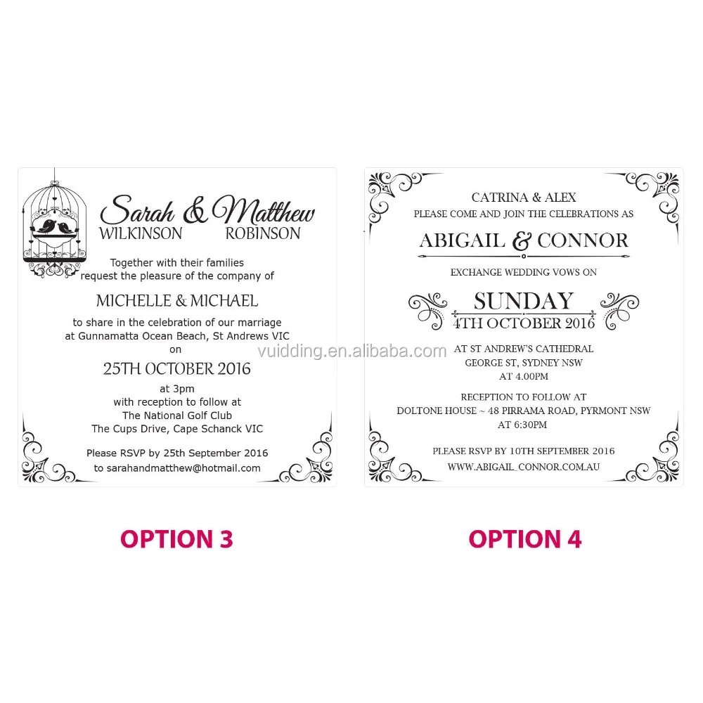 Mirror Acrylic Gold Wedding Invitation Card For Fancy Wedding Favor