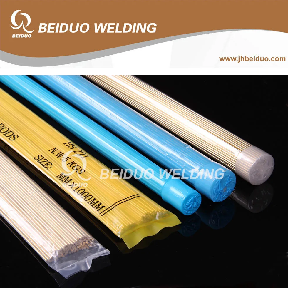 Flux coated Copper-Zinc Brazing rod Brass welding rods SW221 L-CuZn40 CZ6