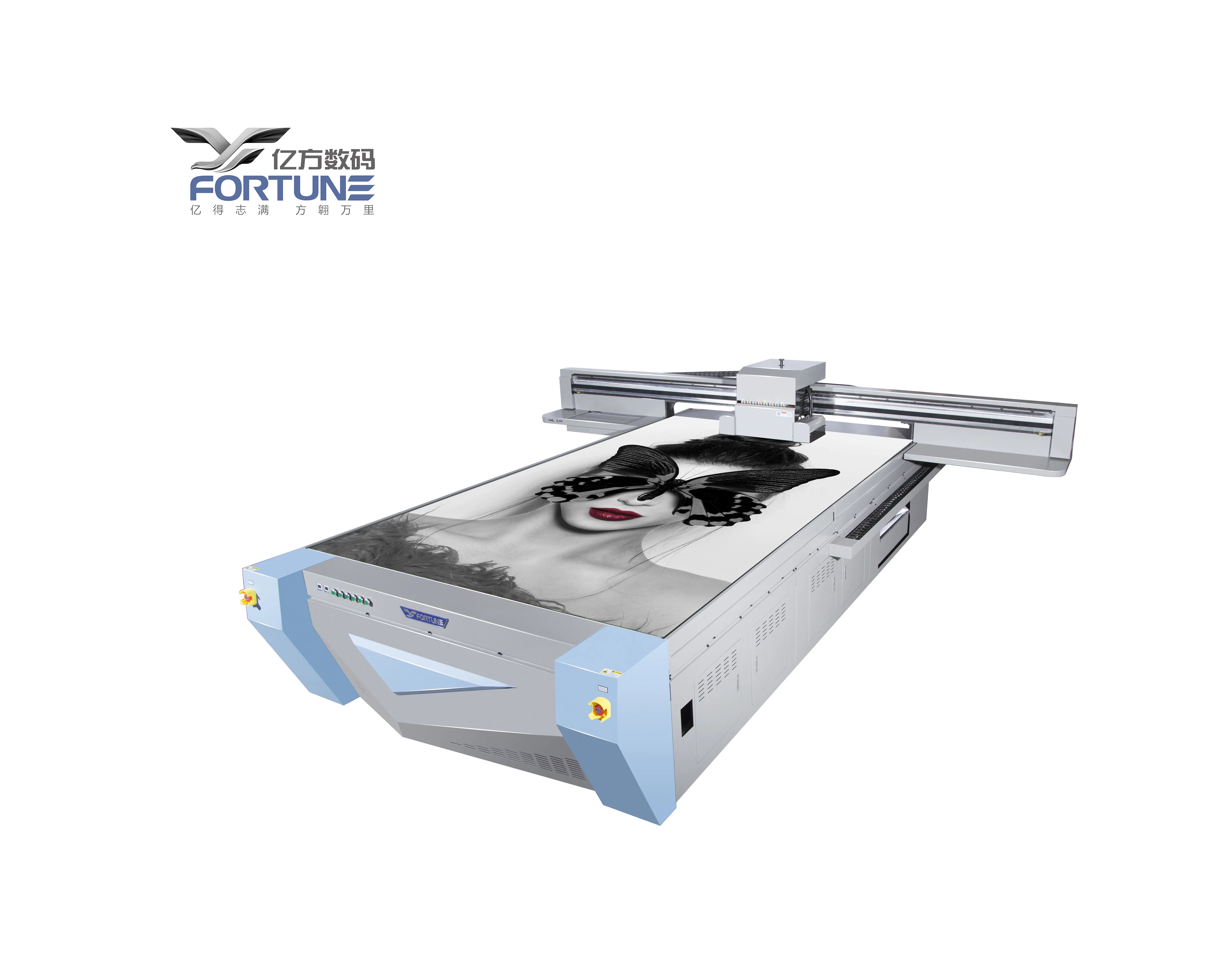 Fortune YF-2513G uv flatbed printer with ricoh gen5 head for varnish printing