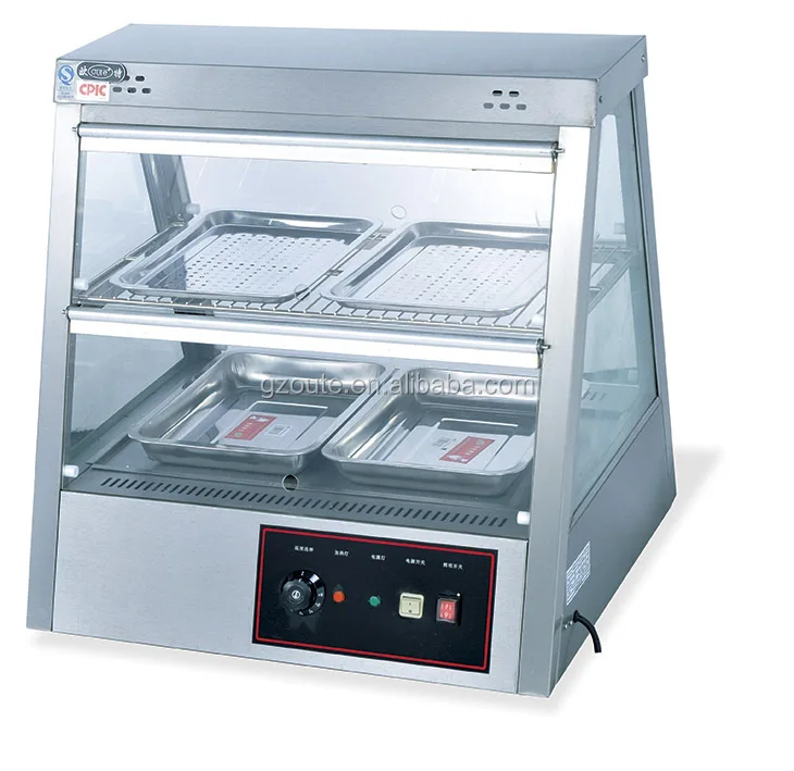 The Best Price of Commercial Two Layer Hot Food Warmer Display Showcase
