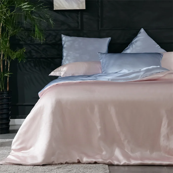 OEKO TEX 100 Certified  19mm 22mm 25mm Silk Bedding Manufacturer Two Color Elegant Silk Bedding Supplier
