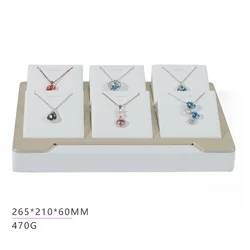 DIGU PU leather jewelry display stand earrings display props jewellery ring pendant necklace storage display tray
