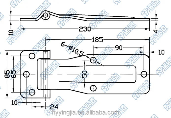Truck trailer body parts trailer side door hinges