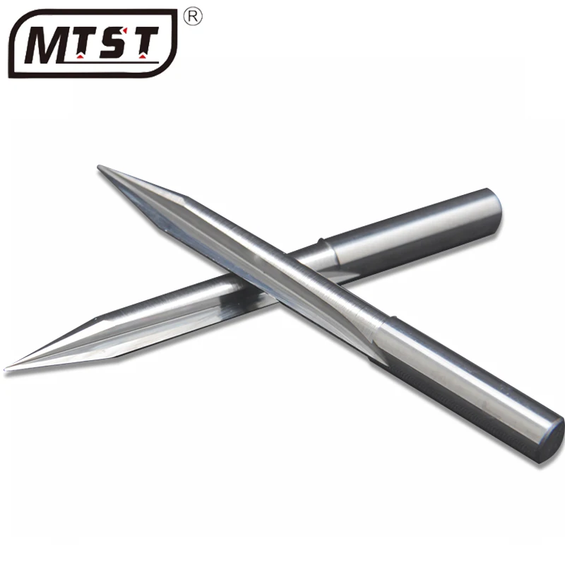 MTST 4mm Double edged straight flute  bits cnc engraver engraving tool Tungsten Cobalt Alloy milling cutter carving wood tool