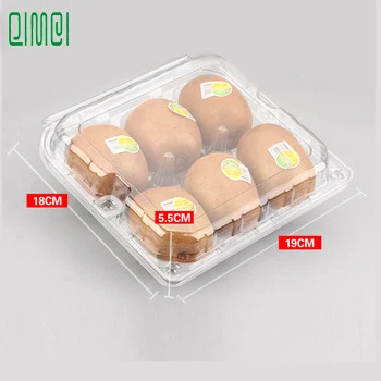 Прозрачный раскладной пластиковый контейнер для упаковки фруктов блистерный лоток киви