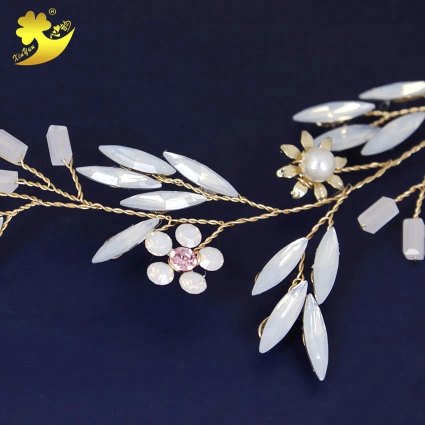 Оптовая продажа, хит продаж, лента для волос ручной работы с кристаллами, головной убор для невесты, простой набор