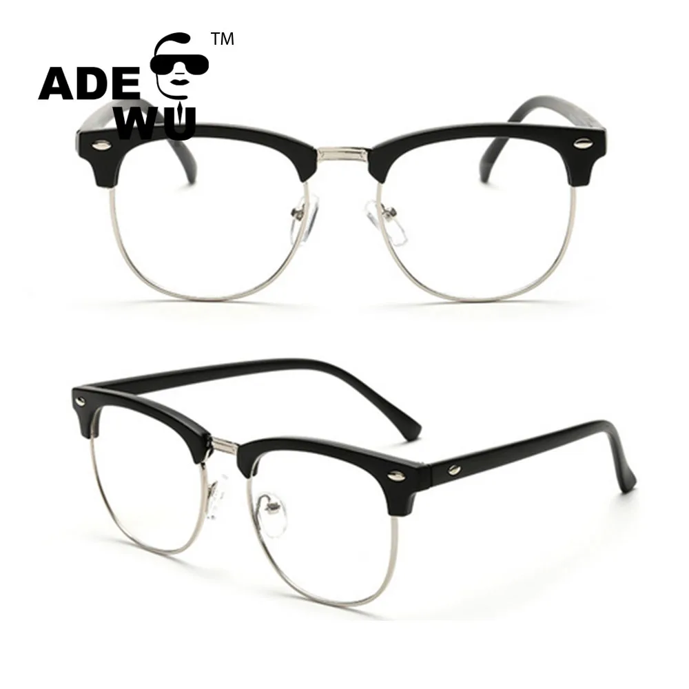 ADE WU Italian Design Optical Glasses Nail Retro Frame Half Frame Glasses