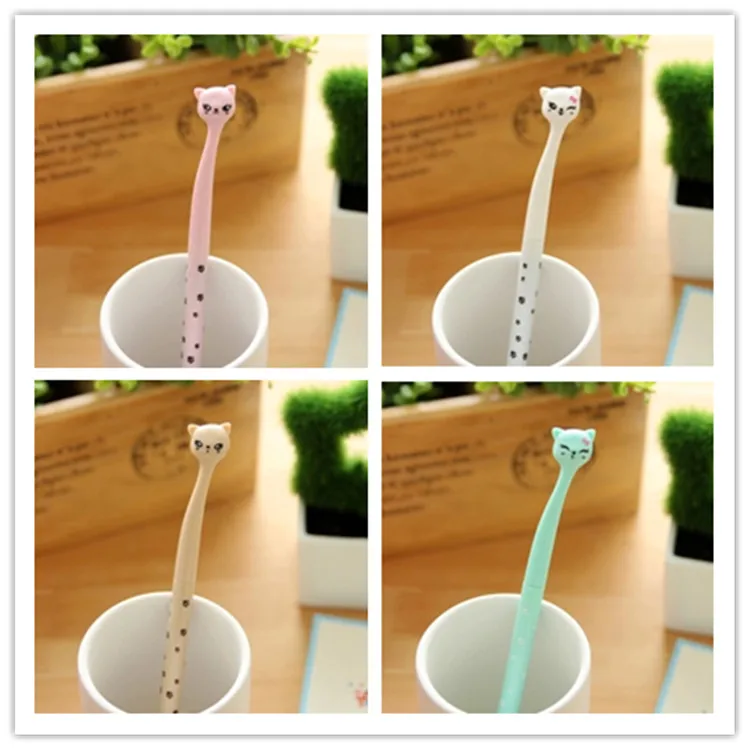 Симпатичная гелевая ручка с мультяшным котом, кавайные канцелярские ручки, ручки, школьные материалы, офисные и школьные принадлежности, канцелярские принадлежности