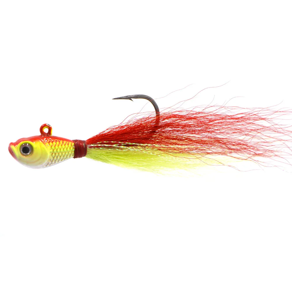 
1/8oz to 6oz Bucktail Jig China Manufacturer Fishing Lure Lead Head Metal Jig Bucktail Jig 