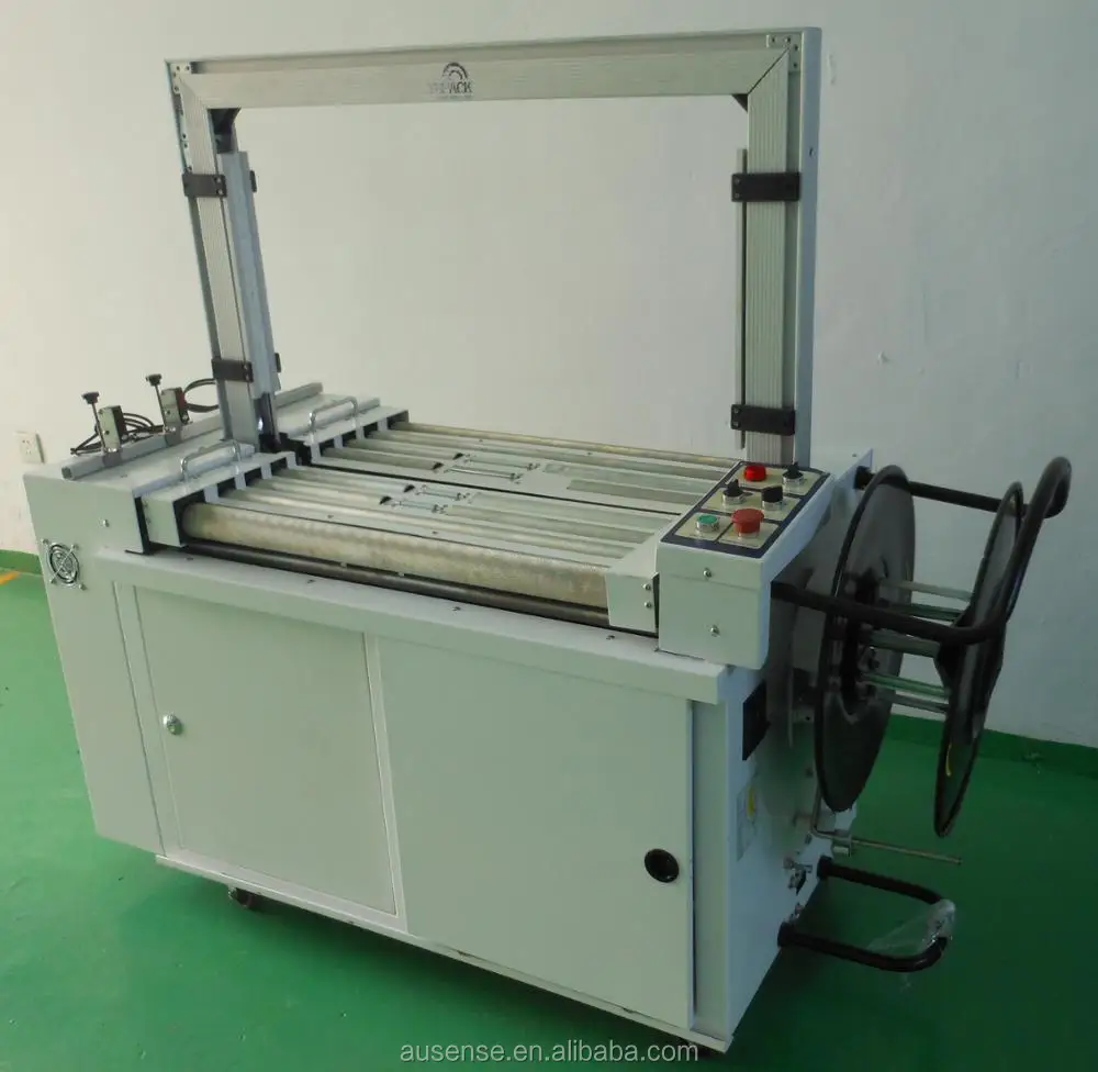 Factory price fully automatic strapping machine with belt conveyor