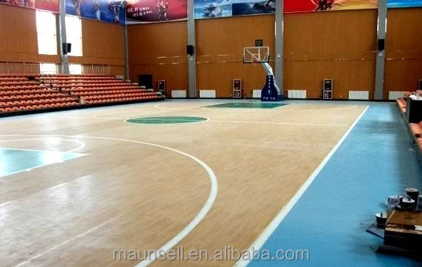 Good Shock absorber basketball pvc and rubber sports flooring