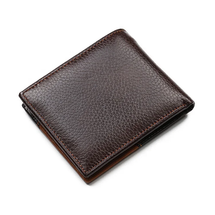 Soft grain leather slim men wallet distributor