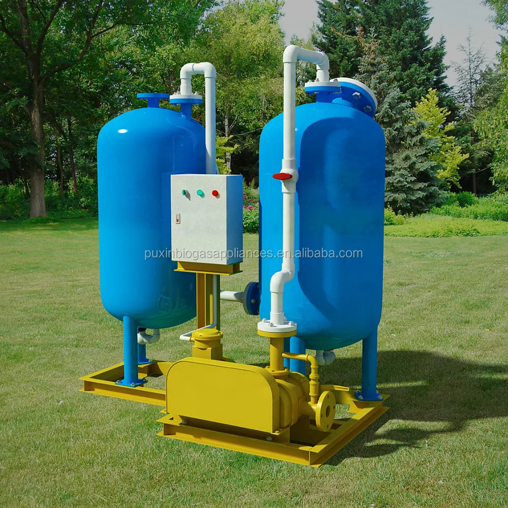 Puxin Integrated Fiberglass Biogas Scrubber with Gas Compressor for Pig farm with 5000 Pigs