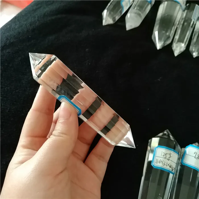 24sides transparent clear quartz crystal point vogel healing wands