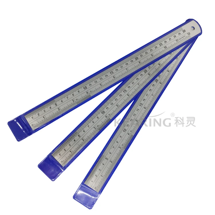 1mm Thick length  measuring  template 30cm stainless steel ruler Flexible