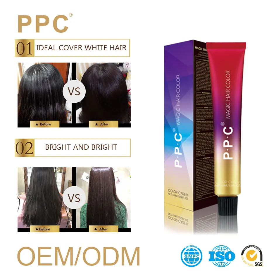 Italian Hair Color Brands Professional Olive Lovely Permanent Dye Anti-allergy Hair Color Cream