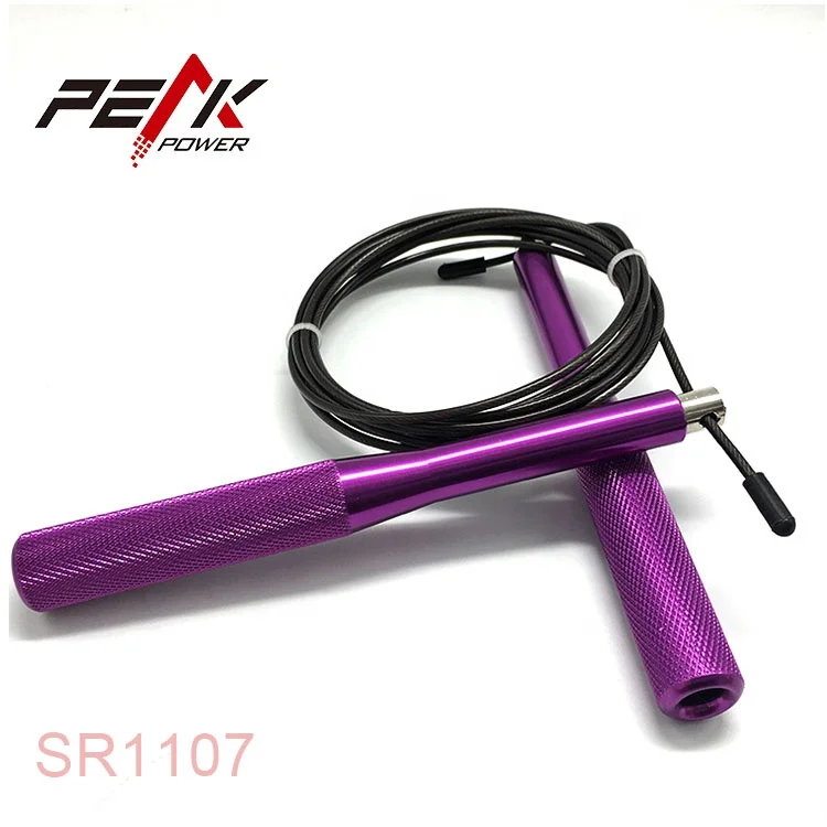 Hot Sale fitness adjustable Speed Skipping Cross Rope With Aluminum Handle & Bearing