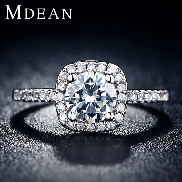 Engagement rings for women White gold Filled wedding ring CZ diamond jewelry Trendy bague luxury bijoux
