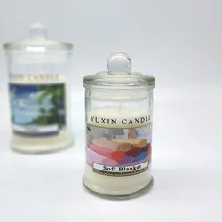 K01T Customized clear jar scented candle wedding favors