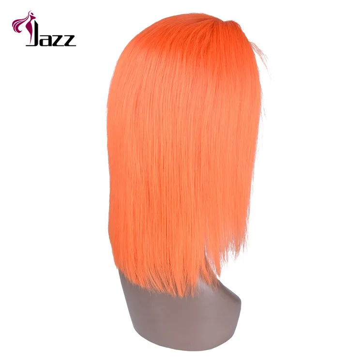 Wholesale Top Quality Pink Orange Blue Red 613 Blond Color Wig Brazilian Virgin Human Hair Long Colored Lace Front Full