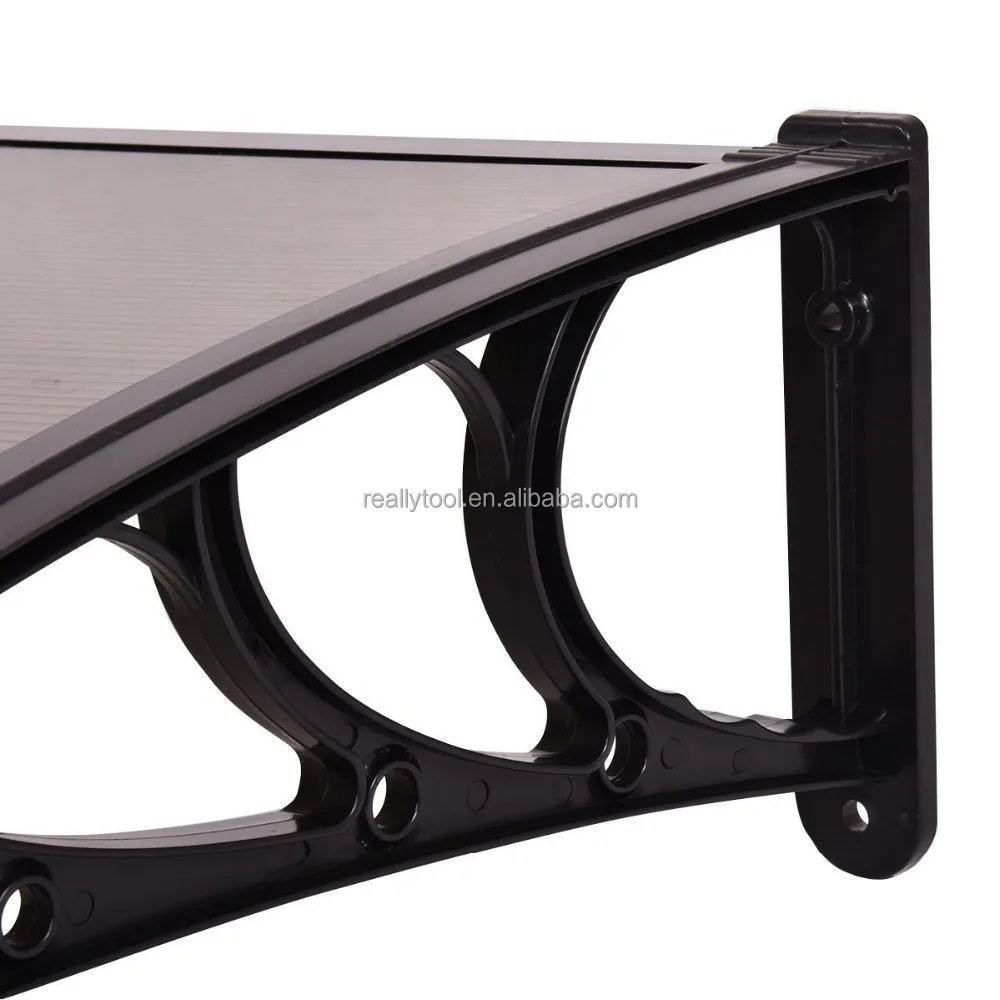 Door Canopy Front Back Solid Roof Porch Outdoor Awning Shelter Shade Patio Cover