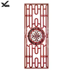 Stainless steel partition with glass panel decorative screen