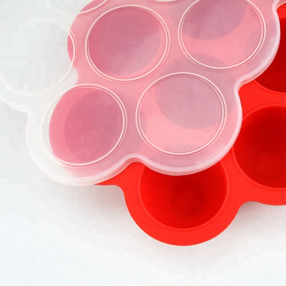 Homemade Reusable Baby Food Storage Containers10 Compartments Egg Bites Molds Silicone Baby Food Freezer Tray With Lid