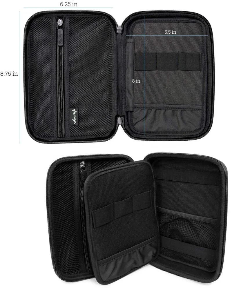 eva carry case Large Pencil Box Storage for Colored Pencils, Gel Pens, Markers, Brushes, Craft Supplies - Semi-Hard EVA case