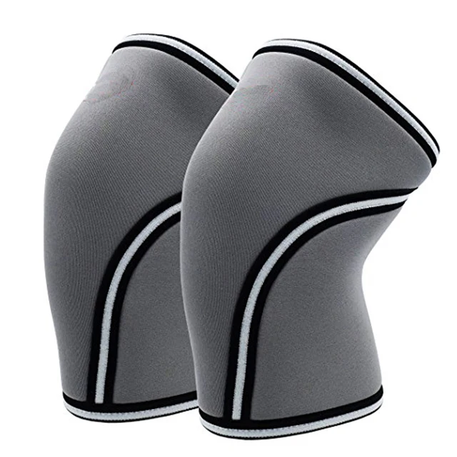 Неопреновые компрессионные коленные рукава 7 мм для фитнеса, тренажерного зала, спорта, сильной тяжелой атлетики