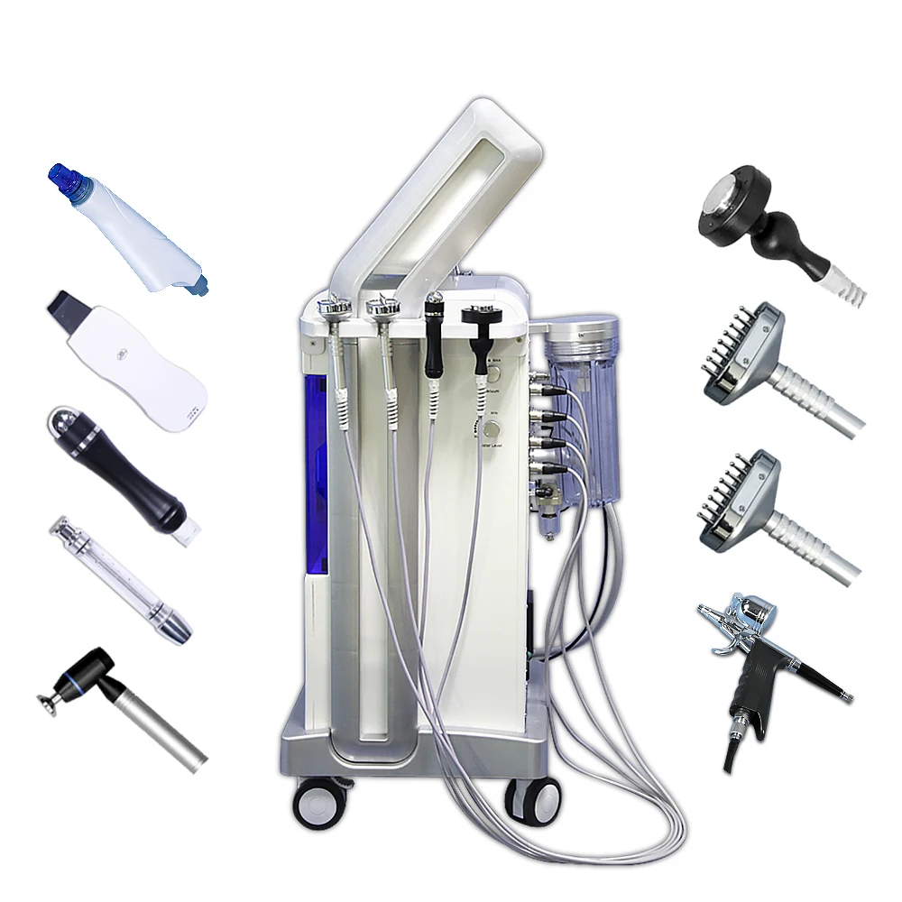 9  in 1 Hydra Diamond Dermabrasion Facial Machine for Skin Cleansing pdt skin scrubber removal blackhead