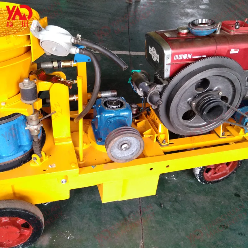 PZ-5 dry mix gunite diesel engine shotcrete machine concrete sprayer